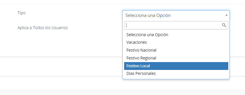 Tipos Vacaciones
